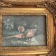 Ancient Impressionist Painting Hunting Pheasant English Rococo Frame