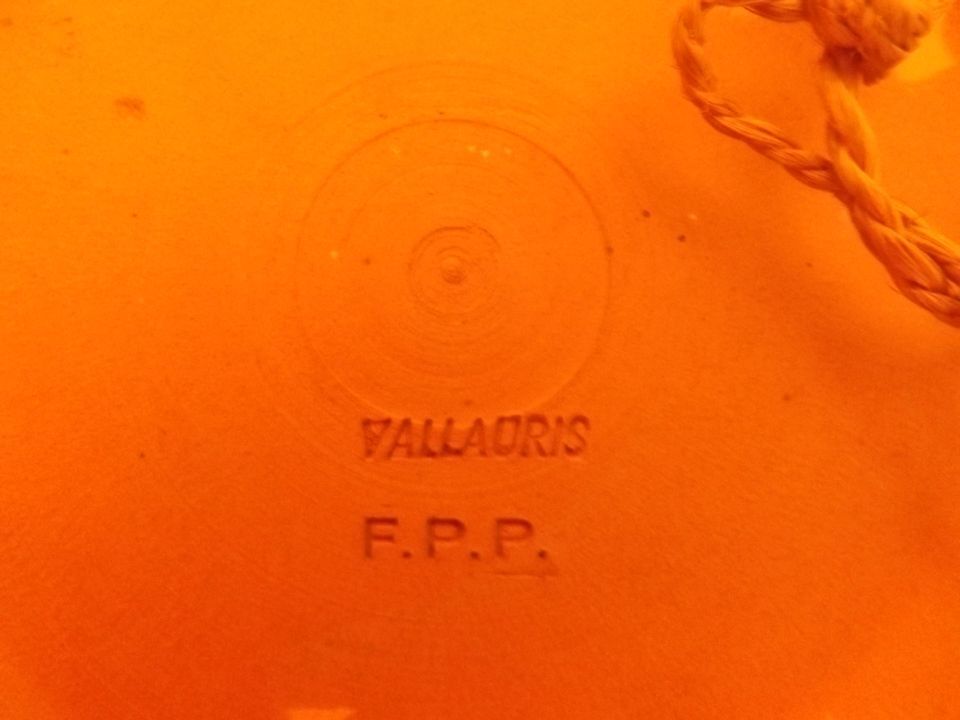 hollow plate terracotta polychrome FPP J. Calvas-Blanchon and J. Rossignol 1950