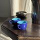 Set of 12 small vintage espresso cups duo in blue Made in Italy