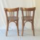 Paire de chaises bistrot Baumann 1955 assise bois