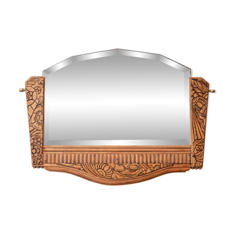 Wood Art Deco mirror