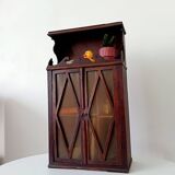Small antique wall cabinet in Gothic style.