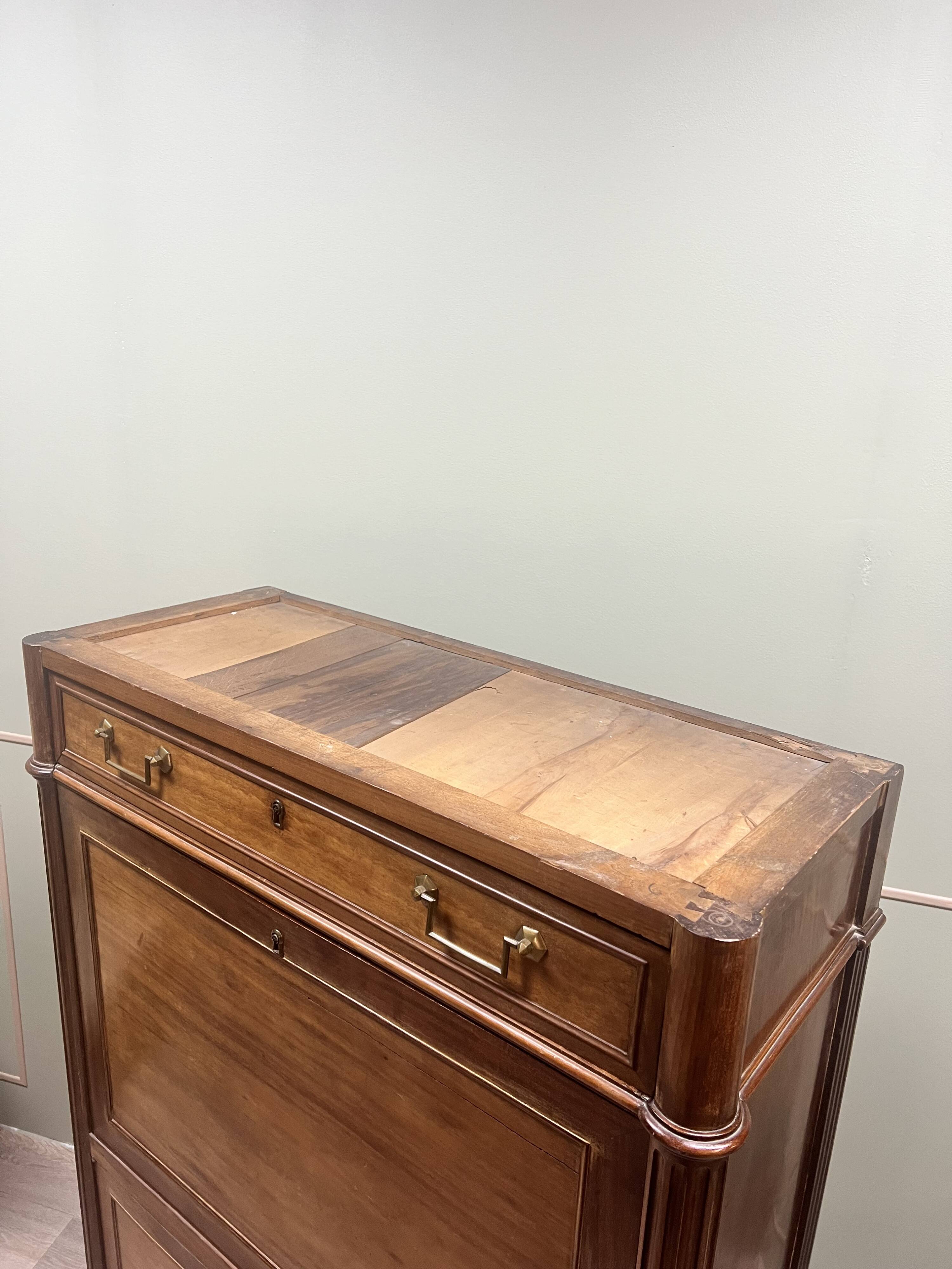 Mahogany Secretary Louis XVI XVIII Eme Century