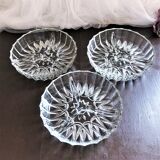 Plat de service dit "mendiant" verre taillé vintage
