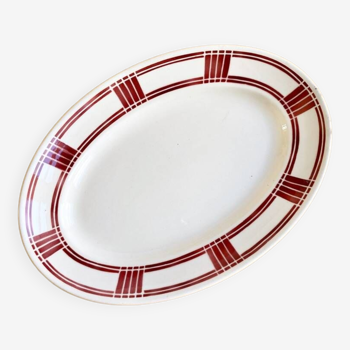 Oval dish Badonviller 30's