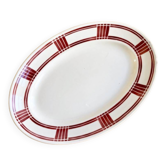 Oval dish Badonviller 30's