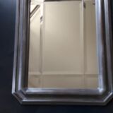 Silver patinated teak mirror 57x76cm