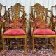 Set of 12 English Regency style beech armchairs from the 1970s.