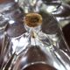 DAUM France pair of crystal candlesticks "Starfish" large model, 1960/1970