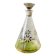 Ancienne carafe à liqueur en verre avec fleurs incrustées et dorures