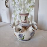 Beautiful Delft porcelain flower vase, hand painted or pitted