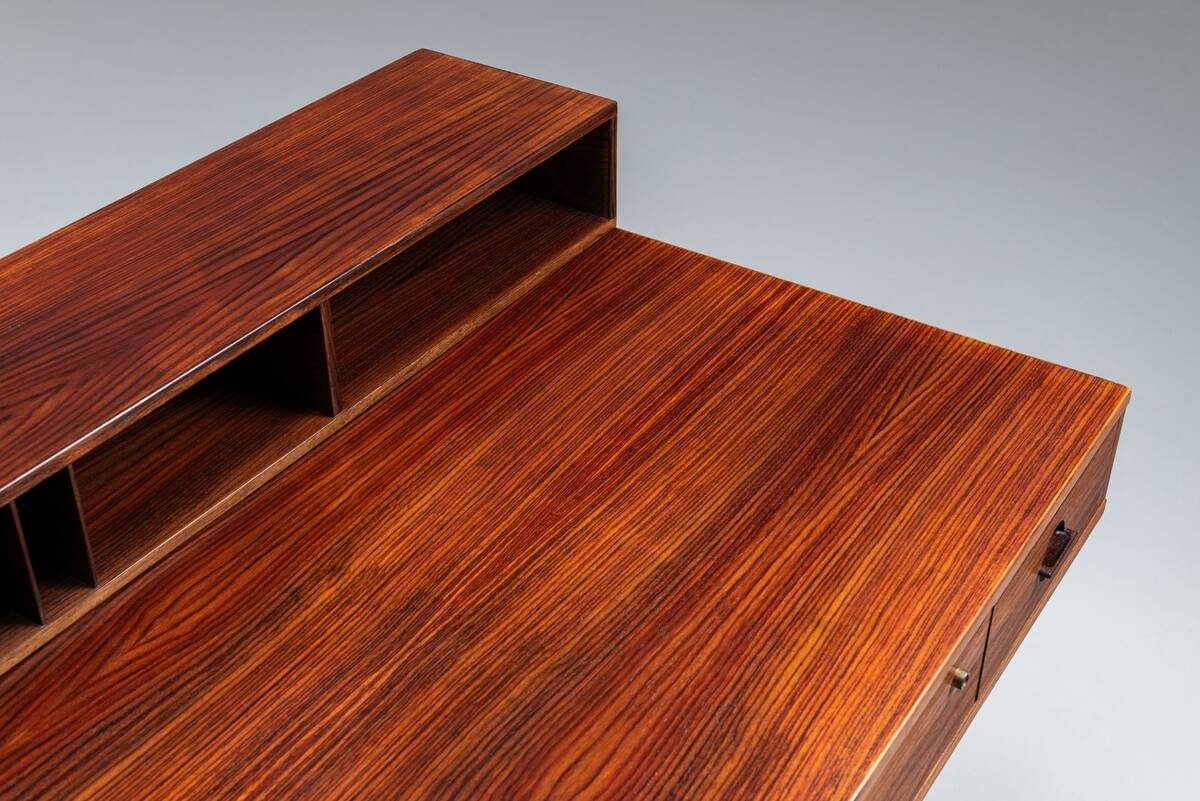 Peter Lovig Flip-Top Partners desk rosewood Lovig Denmark 1960