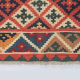 Handmade Vintage Kilim Runner Rug, Geometric Tribal Design 300 × 147 cm