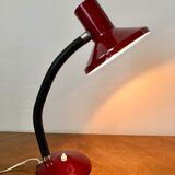 Burgundy red articulated desk lamp