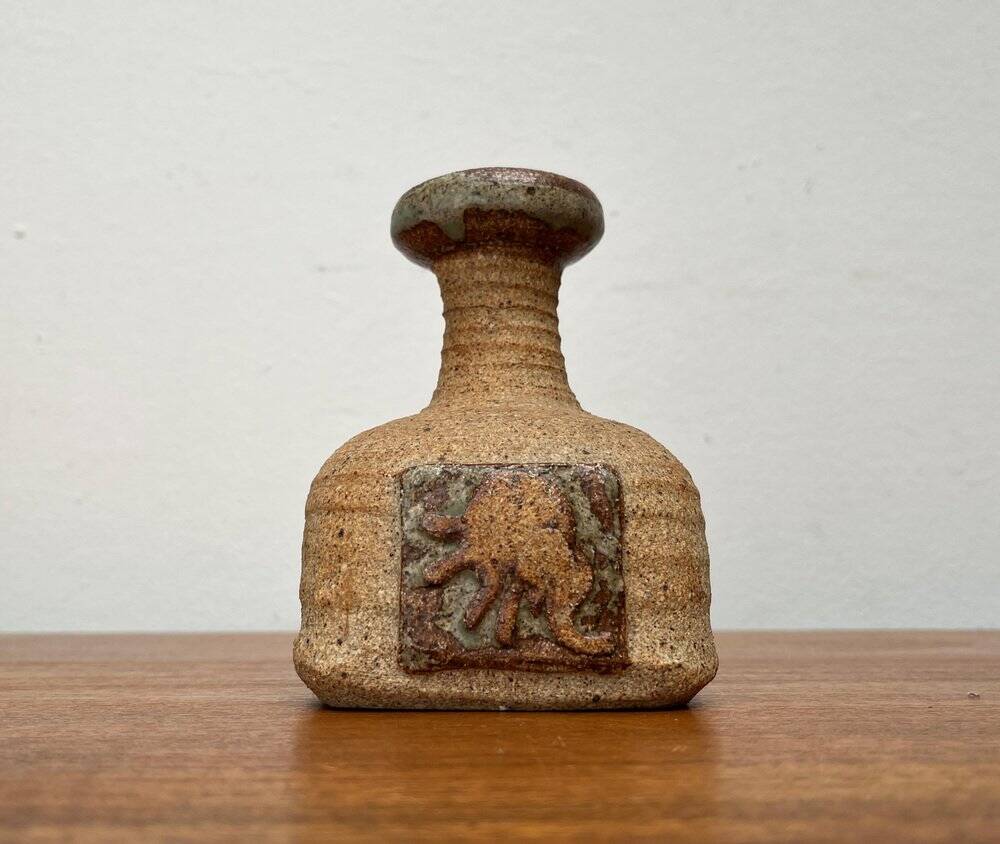 Danish vase from a pottery studio from the mid-century by Tue Poulsen, 1960s.