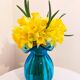 Blue breathless glass vase