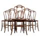 Art Nouveau Beech Café Chairs by W. Giessing, 1930s, Set of 6