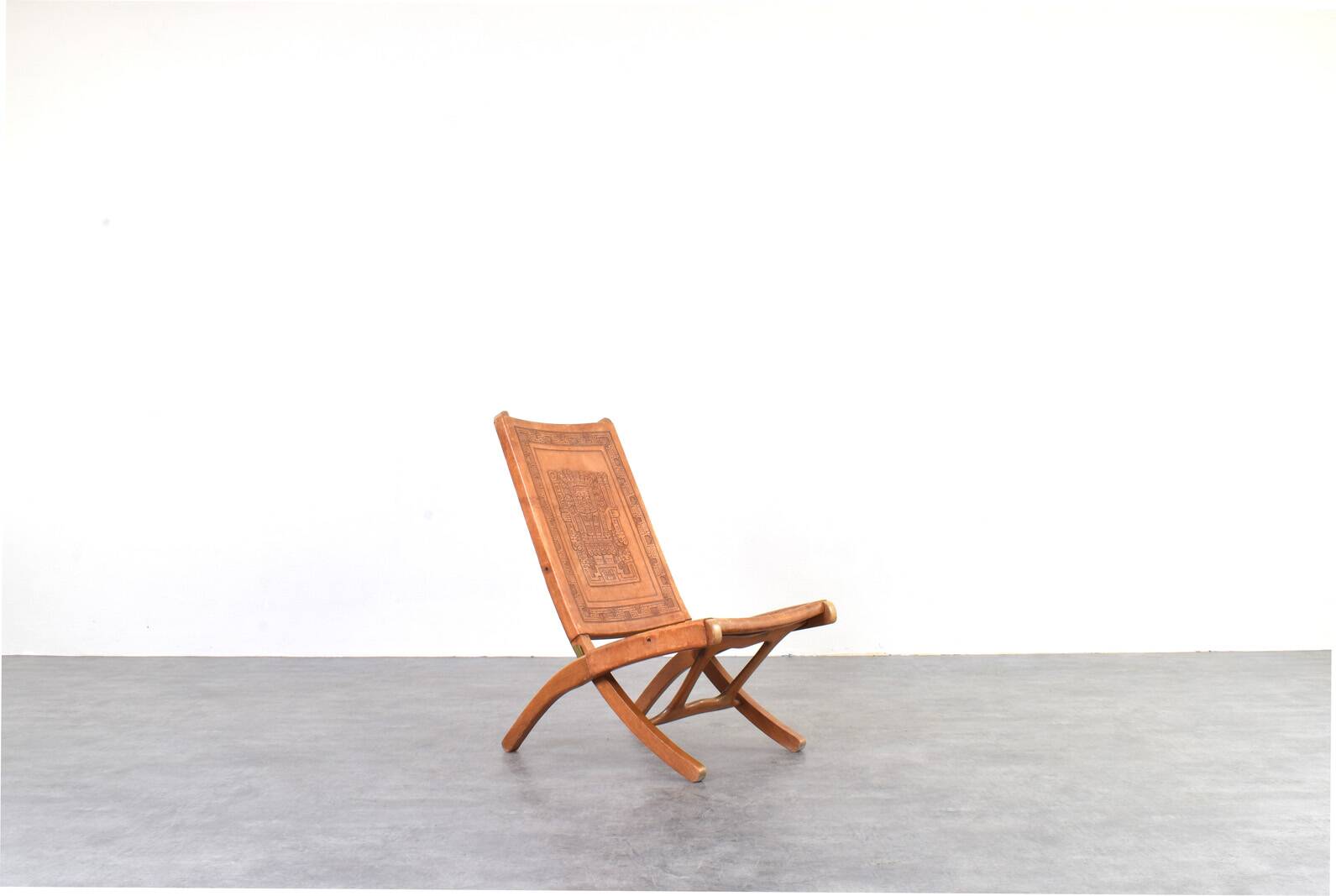 Folding Chair by Ángel Pazmiño for Muebles de Estilo, 1960s.