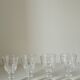 Set of 4 crystal glasses for liqueur.