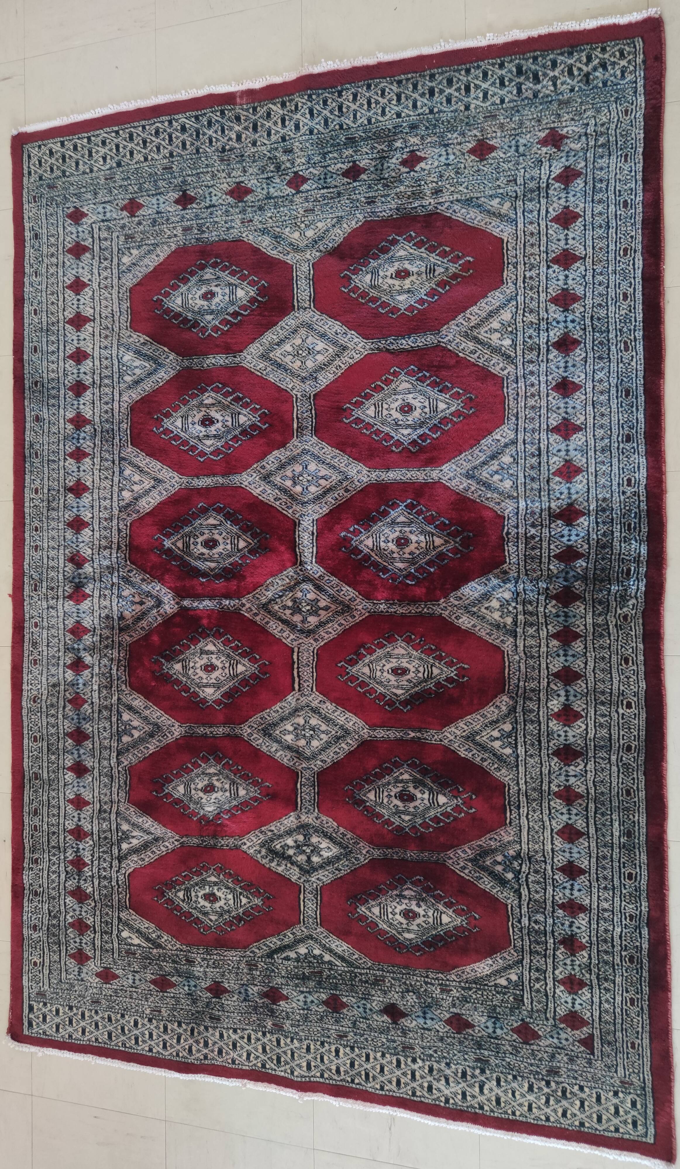 Bukhara-samarkand rug 188 x 126 cm clean tbe