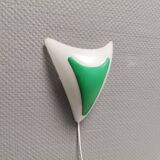 Beautiful and fun wall lamp, in hard pressed white plastic danish 1980s