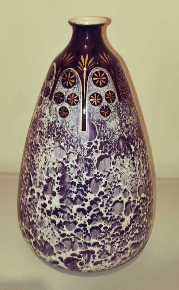 Vase en porcelaine Signé Hamage Moulin Loups