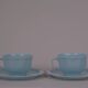 Porcelain cups and saucers x4