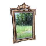 Napoleon III Gilded Wood Mirror, 19th Century - 65 x 100 x 6 cm