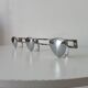 Vintage 1960s chrome wall coat rack automotive design