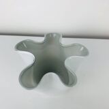 Vintage white glass handkerchief vase