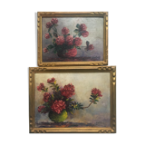 Paintings "roses of the alps" by Astrid Walford (1907-1984)