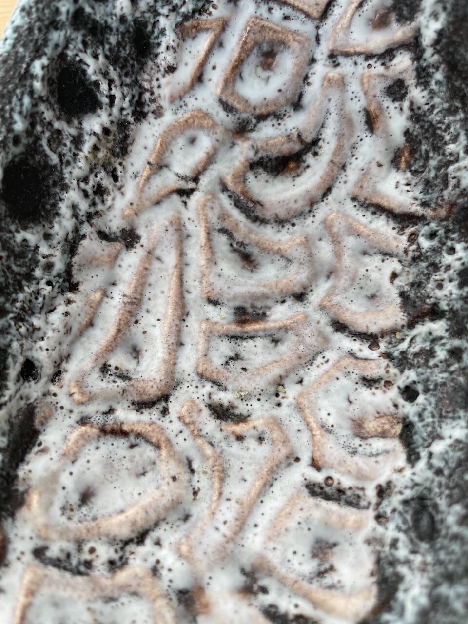 Empty ceramic pocket Fatlava Vallauris 1950