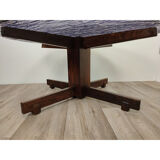 Vintage coffee table in resin and rosewood around 1960
