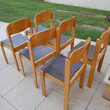 Lot 6 chaises vintage année 80