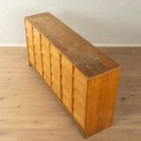 Vintage chest of drawers with thirty drawers, ash wood, 1950s