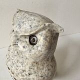 Very beautiful zoomorphic marble sculpture - Owl / Owl signed Jokerz