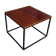 Table d'appoint minimaliste en bois & acier noir