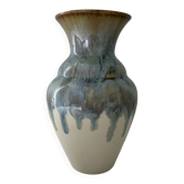 Vase aux coulures bleutées 
