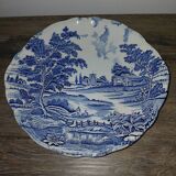 Lunéville porcelain - blue landscape plate