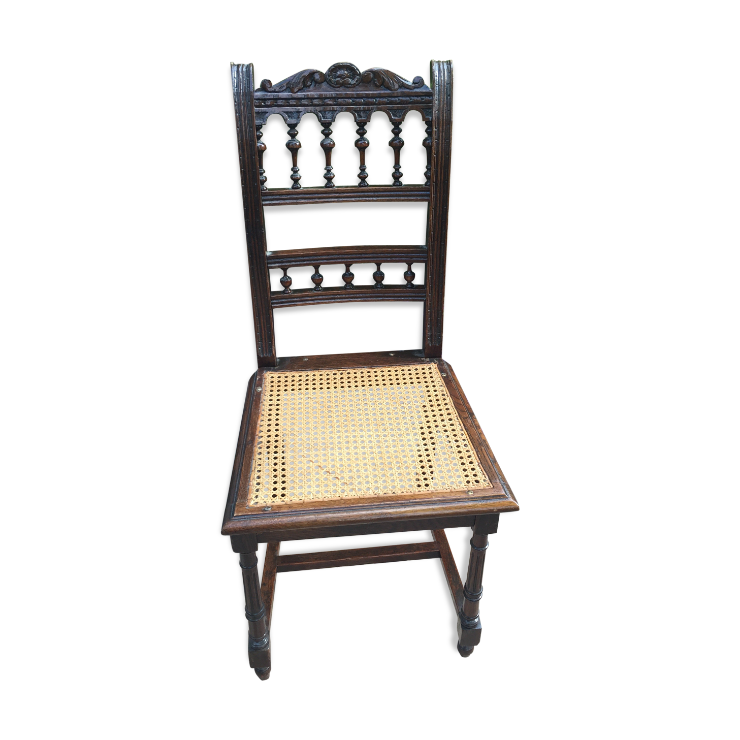 Old wooden and sitting chair chania