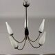 Vintage lamp from the 1950s-60s in aluminium, brass, and opal glass.