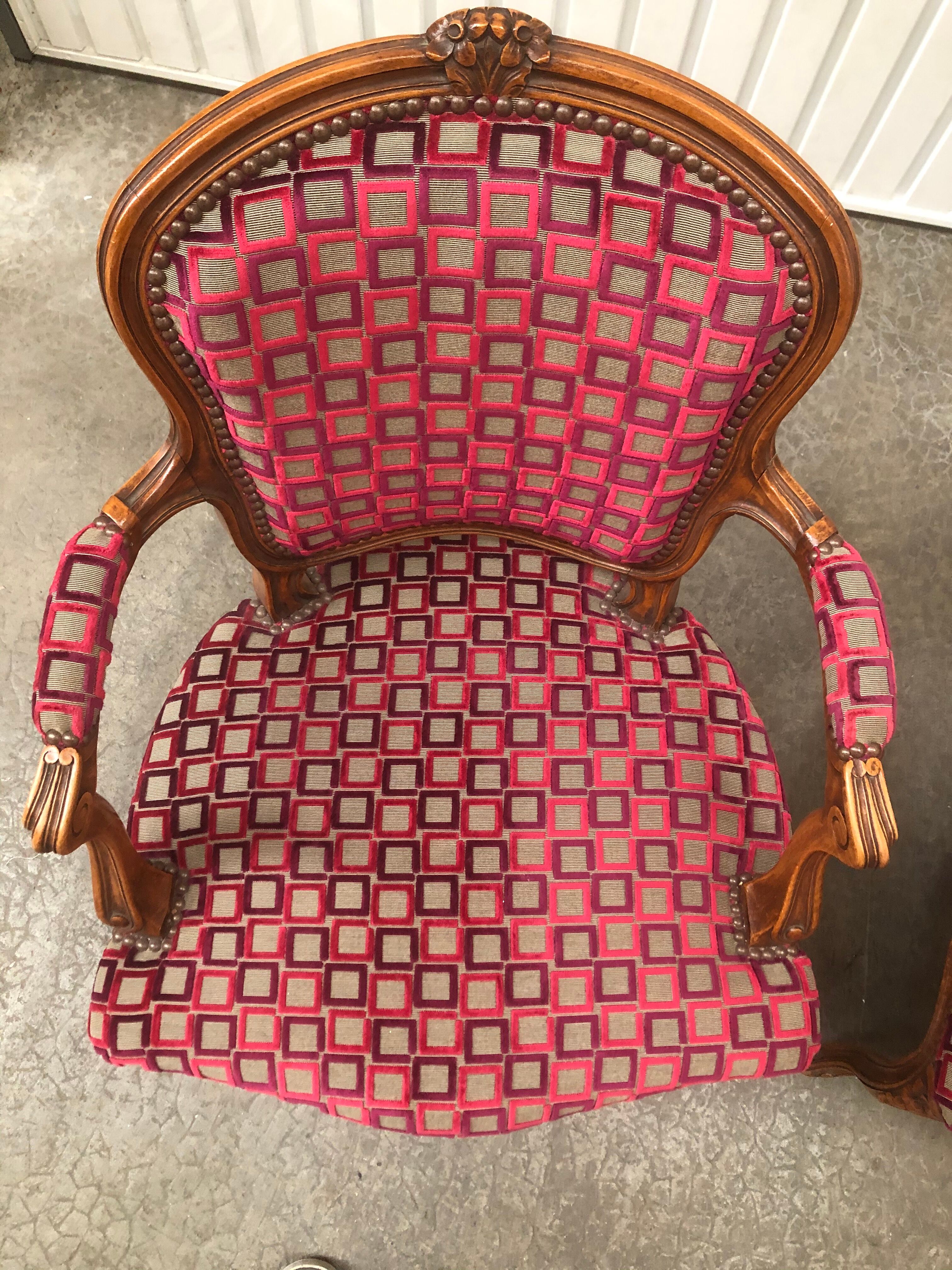 Pair of Louis XV-style armchairs