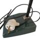 Old Vintage Functional Art Deco Green Enameled Industrial Desk Lamp