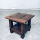 Wabi Sabi Style Oak Side Table, France, 1930s