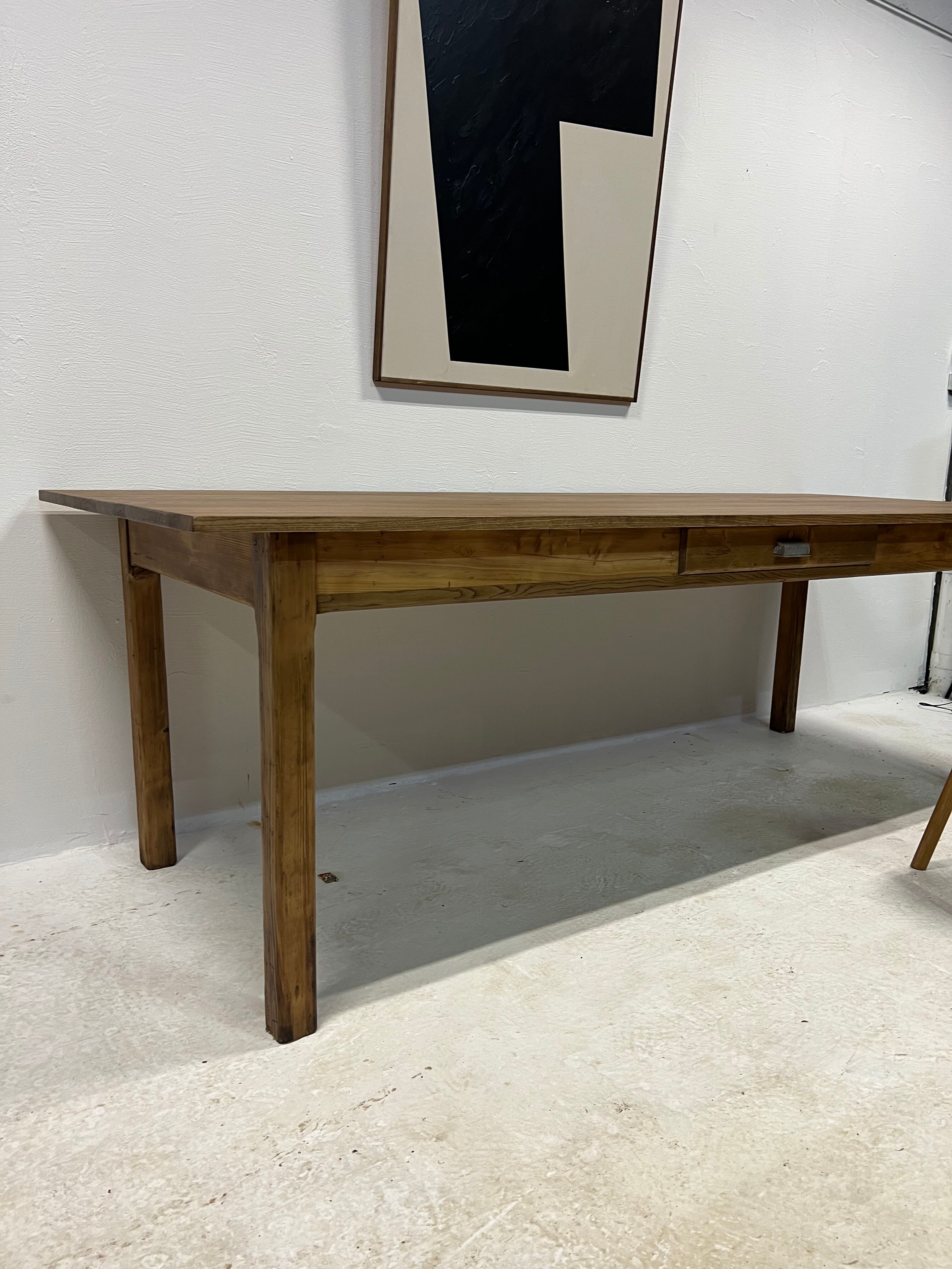Oak and pine farmhouse table