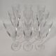 9 crystal champagne flutes from Saint Louis, Grand Lieu model.