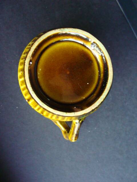 Antique bamboo slipware cup