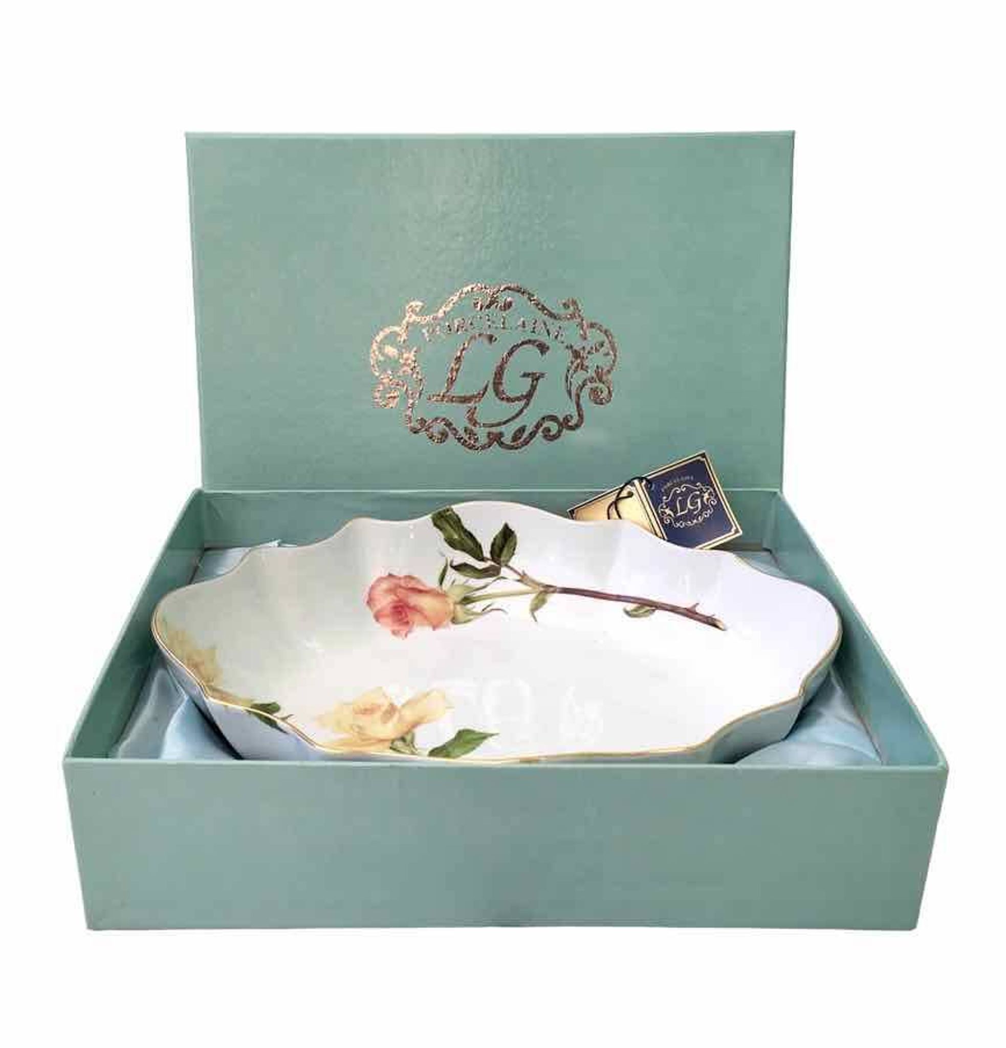 Hand painted porcelain fruit bowl