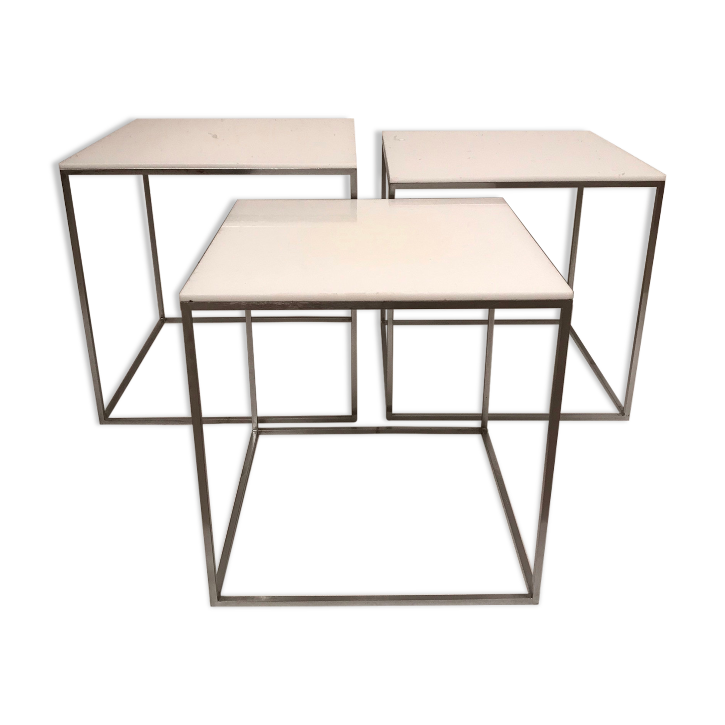 Suite of three coffee tables PK71, Poul Kjaerholm, edition Kold Christensen 1960