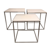 Suite de trois tables basses PK71, Poul Kjaerholm, édition Kold Christensen 1960
